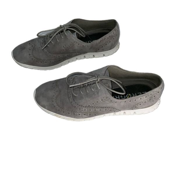 Cole Haan Zerogrand Wingtip Perforated Oxford Sneakers, Ironstone Size 8 - Picture 1 of 6